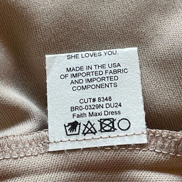 Show Me Your Mumu Faith Brown Dune Chiffon Maxi Bridal Party Dress SZ XS NWOT - Picture 10 of 11